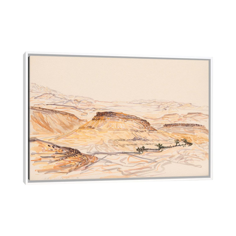 Nahal Nizana by Itzu Rimmer - Print on Canvas, 101.6 cm H x 66.04 cm W, White Framed