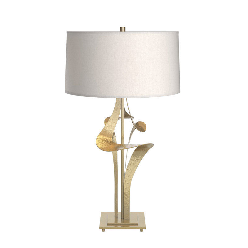 Antasia 27.4" Table Lamp, Modern Brass, Flax