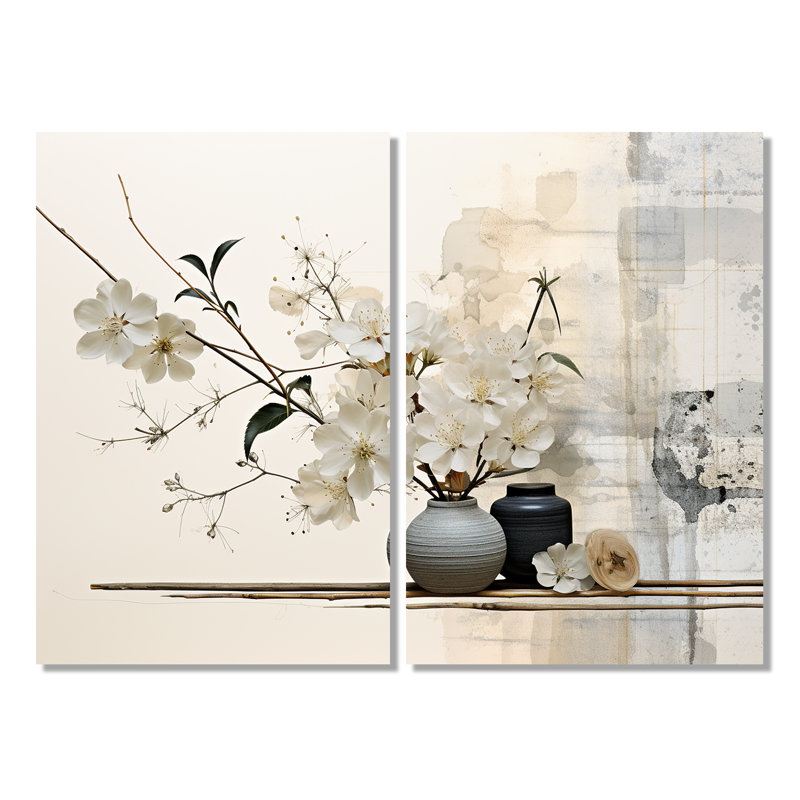 «Asian Art Sumie Zen II - People Asian Art», reproduction d'art sur toile, 36" H x 48" W, Wrapped Canvas, Does Not Apply