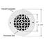 Grille ronde en fonte d'aluminium de 5 po (6 1/2 po au total) thermolaquée-102352948-107246095