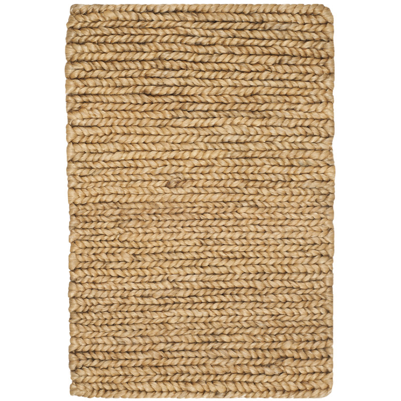 Ralph Lauren Ponderosa Jute, Cotton Solid Color Rug, Rectangle 2' x 3', Wheat