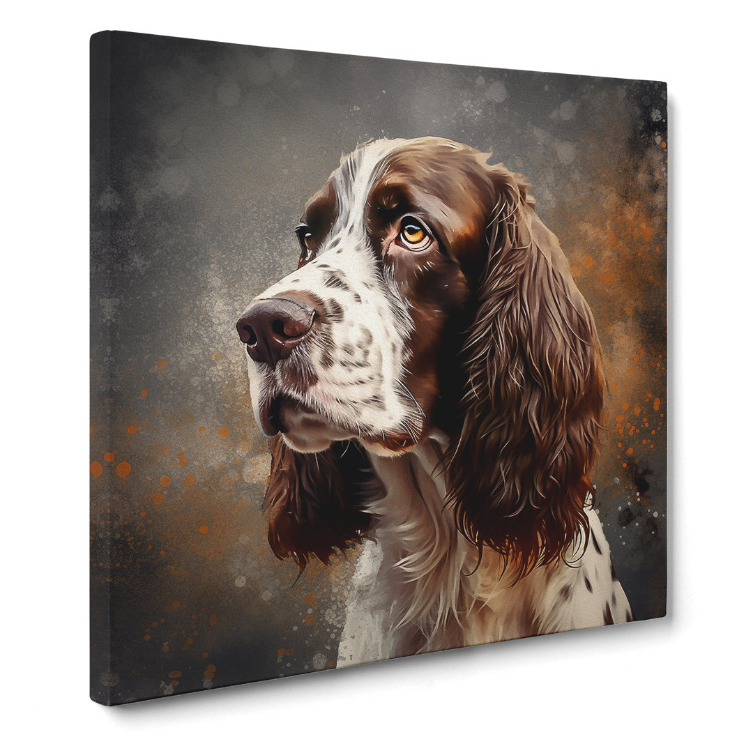 English Springer Spaniel Conceptual Art No.4 - Wrapped Canvas