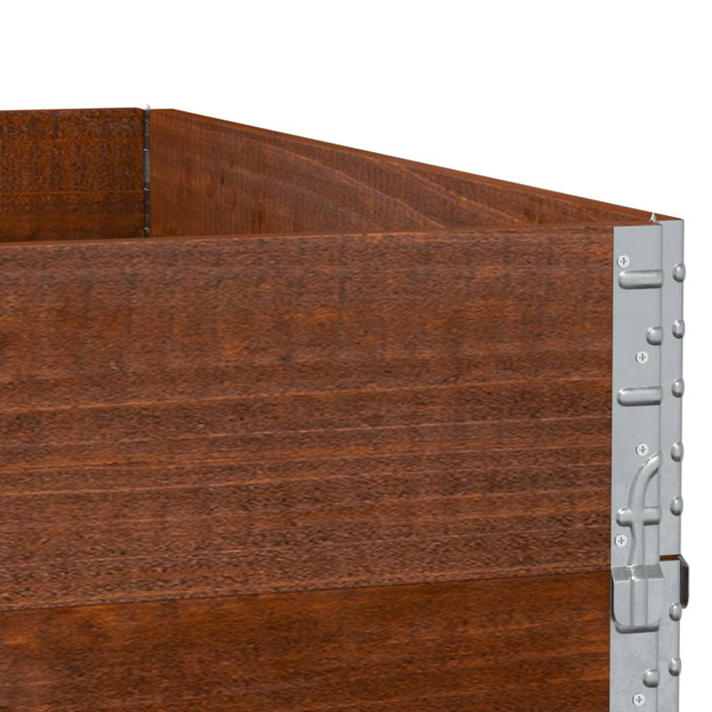 Corliss Wood Planter Box, 41cm H x 120cm W x 80cm D, Brown