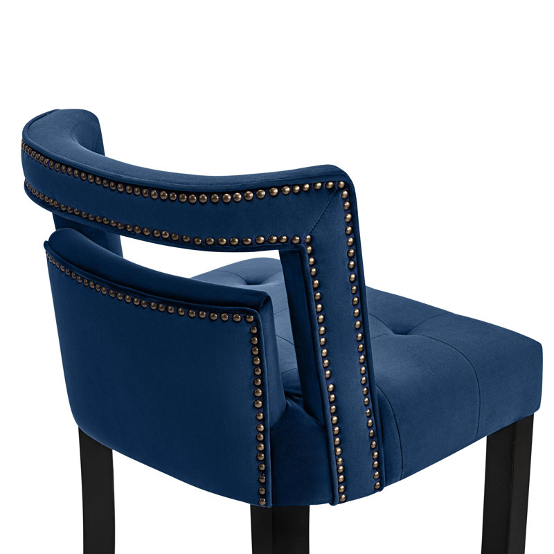 Tabouret, Tabouret de comptoir (assise de 26 po de hauteur), Velours gris clair