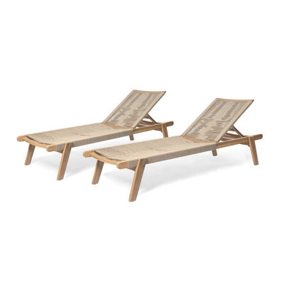 Saulean Outdoor Rope Chaise Lounge Set by Corrigan Studio