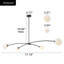 Luminaire suspendu pour îlot de cuisine 4 lumières avec globe en verre blanc laiteux-2142035289