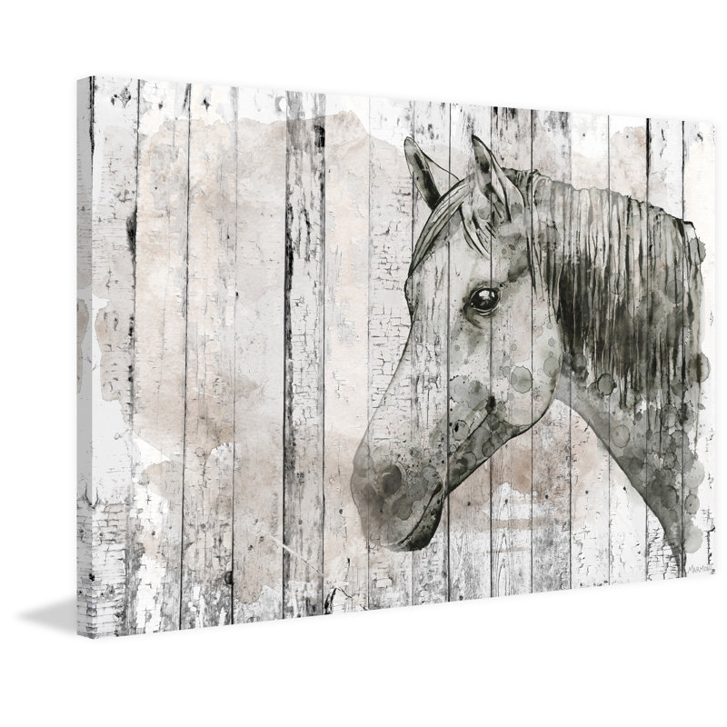 Horse Face - Wrapped Canvas Print, 66cm H x 101cm W x 3.81cm D