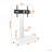 Height Adjustable Mobile TV Cart with Wheels & Push-Pull Drawer, White TV Stand for 32-75 Inch TVs, Ideal for Living Room, Bedroom and Office-1353444448