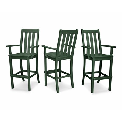 Vineyard Bar Arm Chair 3-Pack -  POLYWOOD®, PWS398-1-GR