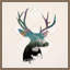 «Stag Double Exposure Wildlife Art I» par Circle Art Group, reproduction d'art sur toile encadrée-1713646344