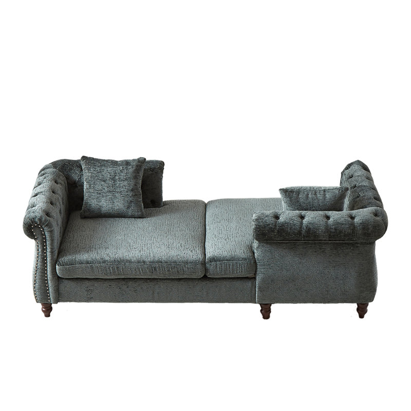 Canapé 81 po en chenille, Vert