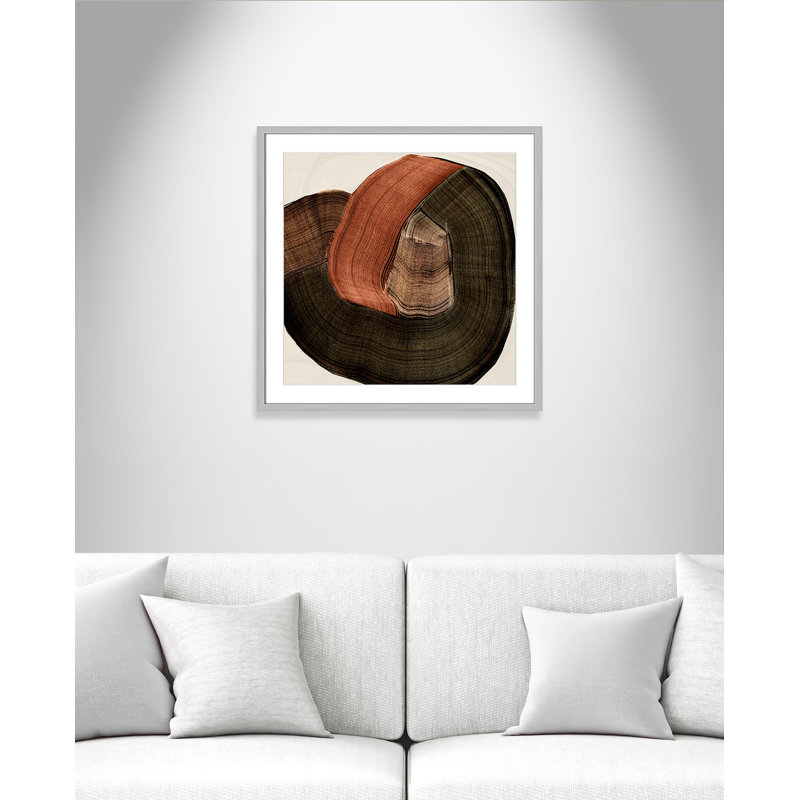 «Folded Earth II» par , Argent mat, L 27,5 po x H 27,5 po, Imprimé mat
