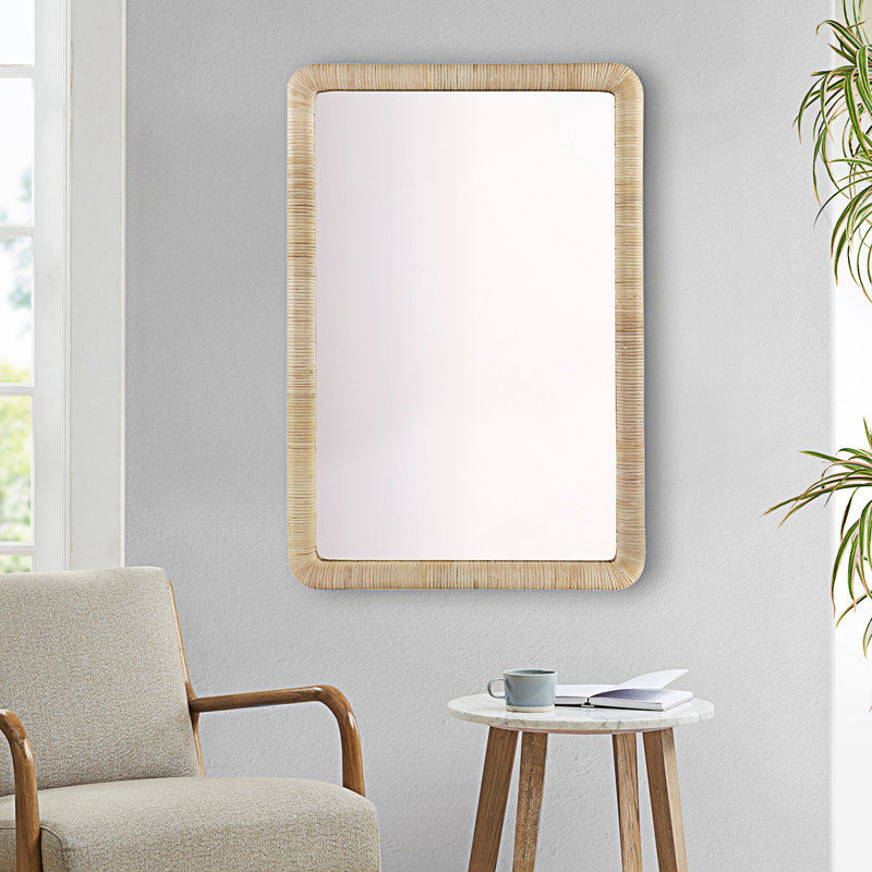 Natural Rattan Rectangle Wall Mirror