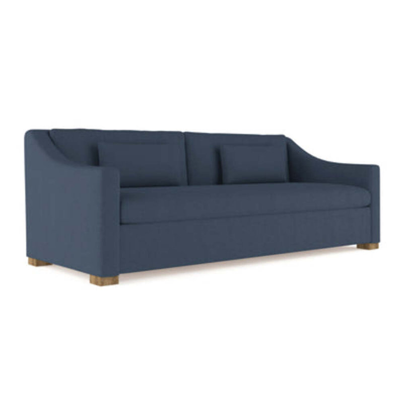 Crosby Slope Arm Sofa, 32.5" H x 96" W x 38" D, Weathered, Vintage Leather Blanc