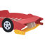Lit plateforme double en forme de voiture de course avec roues, rouge-130605817-130605819