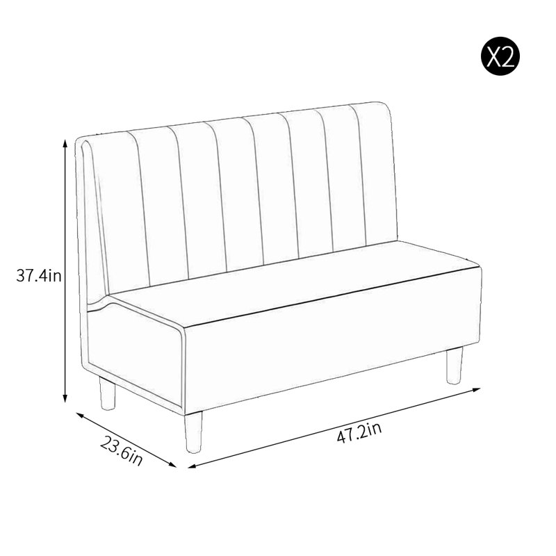 Banc rembourré en similicuir élégant, Brun