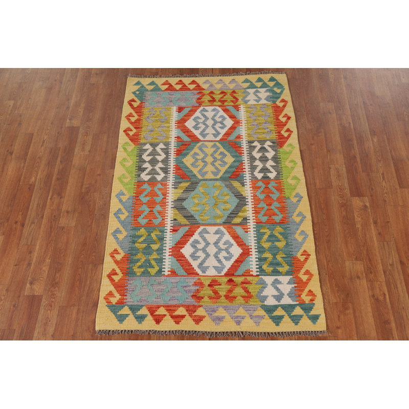 Multolor Wool Kilim Oriental Rug 3x5