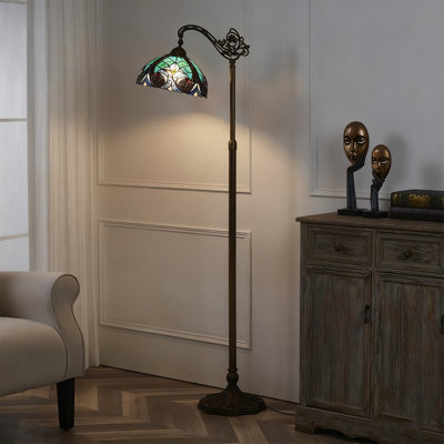 Nordic-Style Glass, Wrought Iron & Resin Floor Lamp