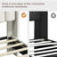 Upholstered Bed Frame with Channel Tufted Headboard-151398449-186350487