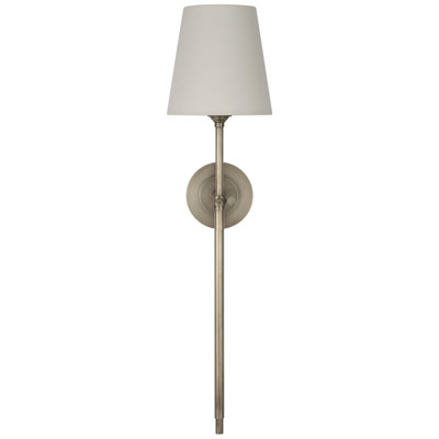Thomas O'Brien Bryant 27" Cordless Tail Sconce with Linen Shade