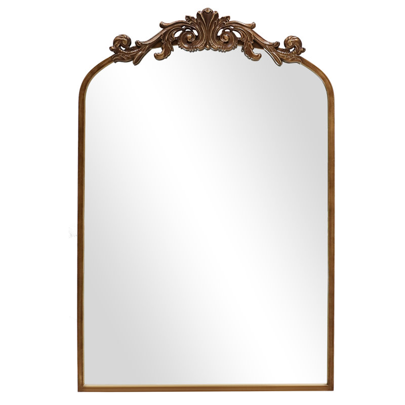 Miroir Kherington, H 35,82 po x l 24,01 po, Bronze antique, Verticale