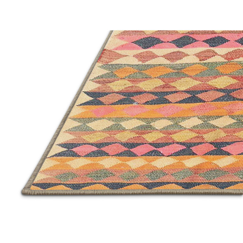 Geometric Indoor Rug, Rectangle 2' x 4'