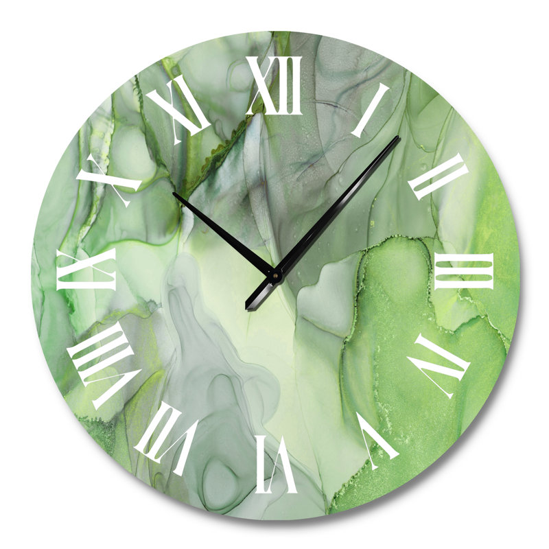 Horloge murale Tender, Grand, Vert/blanc