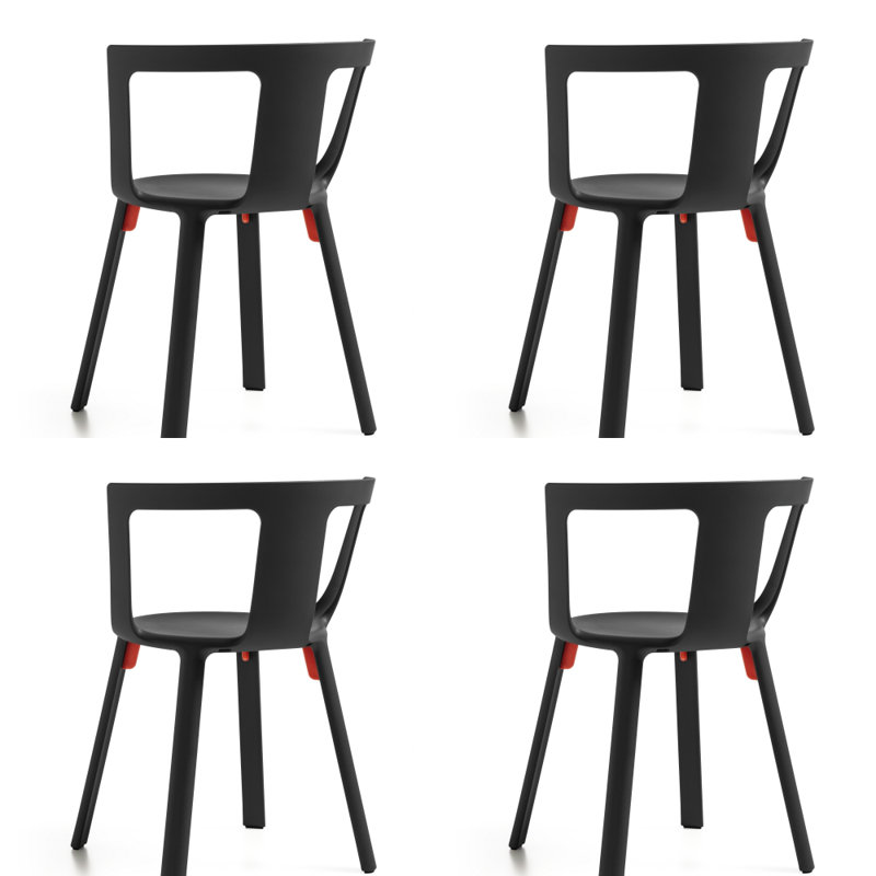 Chaise empilable Fla, Noir