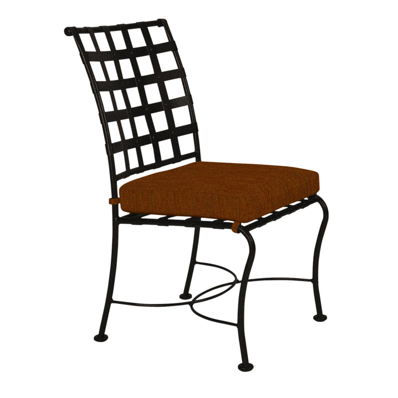 Classico Outdoor Dining Side Chair, Carbon Black, Cast Lagoon