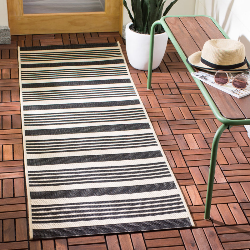 Candelo Performance Striped Mat, Tapis de couloir 2 pi 3 po x 6 pi 7 po