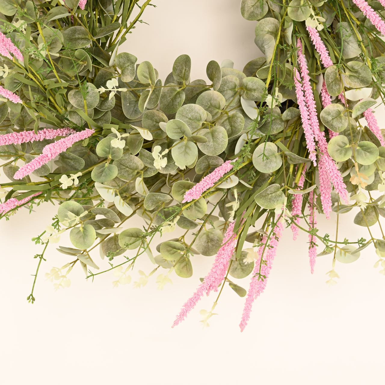 26" Eucalyptus Wreath, Pink/Green