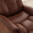 Global Home Swivel Glider Recliner With Manual Adjustable Headrest & Footrest In Oslo Pecan-1092004892