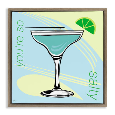 "You So So Salty Cocktail", art mural sur toile flottante par Elizabeth Medley