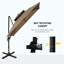 Parasol excentré 10 pi avec base Outsunny-1065259257