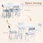 Ensemble de salle à manger extensible 5 pièces pour 4 - peu encombrant-657811058-657811059