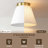 10" 1-Light Modern Brushed Brass Flush Mount With White Ribbed Glass Drum Shade For Hallways/ Stairwells /Dining Rooms-1144446969