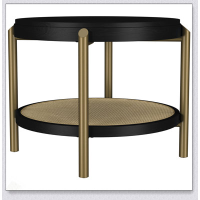 Table de bout ronde noire Benson