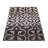 Contemporary Brown Beige Hand Knotted Silk Rectangle Indoor Area Rug-1221165325