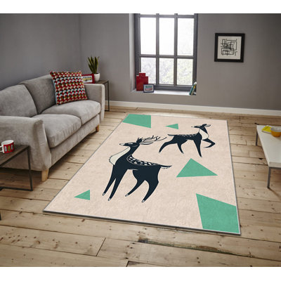 Tapis luxueux en velours 4,6 x 7,2 pieds | 100% polyester, 740 g / m² | Revers en feutre antidérapant, lavable à la machine | Imprimé numérique, facile à nettoyer, parfait pour le salon et la chambre à coucher