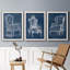 «Blue & White Asian Garden I», ensemble de 2 peintures sur toile encadrées-1465090205-1465090203