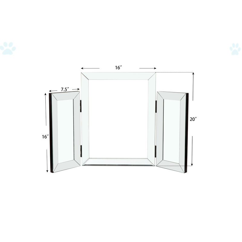 Mountain Shaped Folding Vanity Mirror Widely Used In Homes And Offices