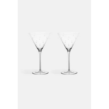 Richard Brendon Cocktail Collection Star Cut Coupe Glass, Set of 2