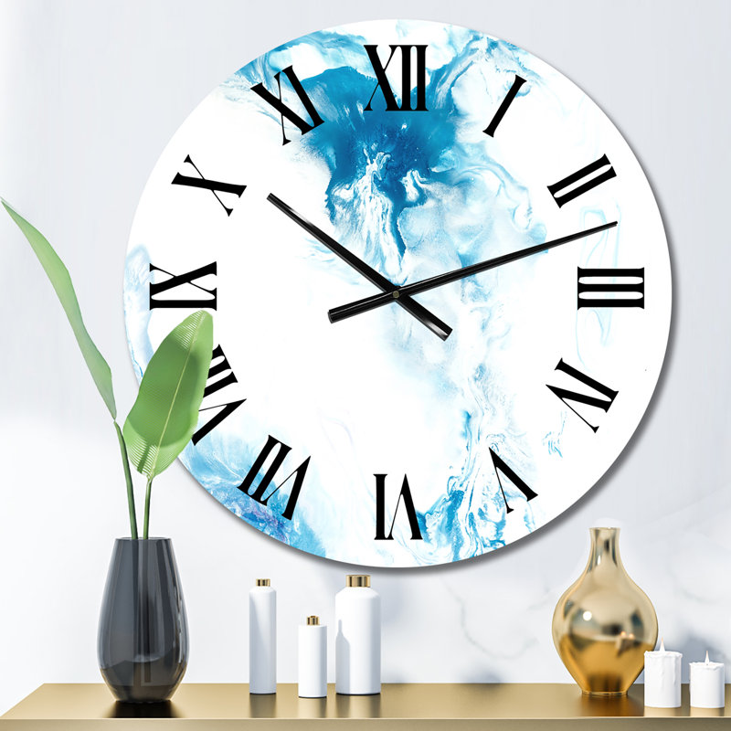 Horloge murale moderne Blue Wave, Petit