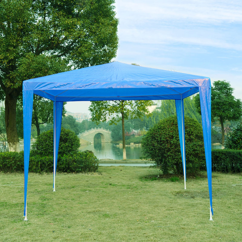 9 pi. L 9 pi. D Tente de réception en métal, Bleu