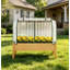 Lit de jardin surélevé en bois de sapin et acier avec housse PE Outsunny, 47,75 po x 21,75 po x 46 po