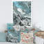 Marbre noir et bleu abstrait I - peinture sur toile-67406477-67406480