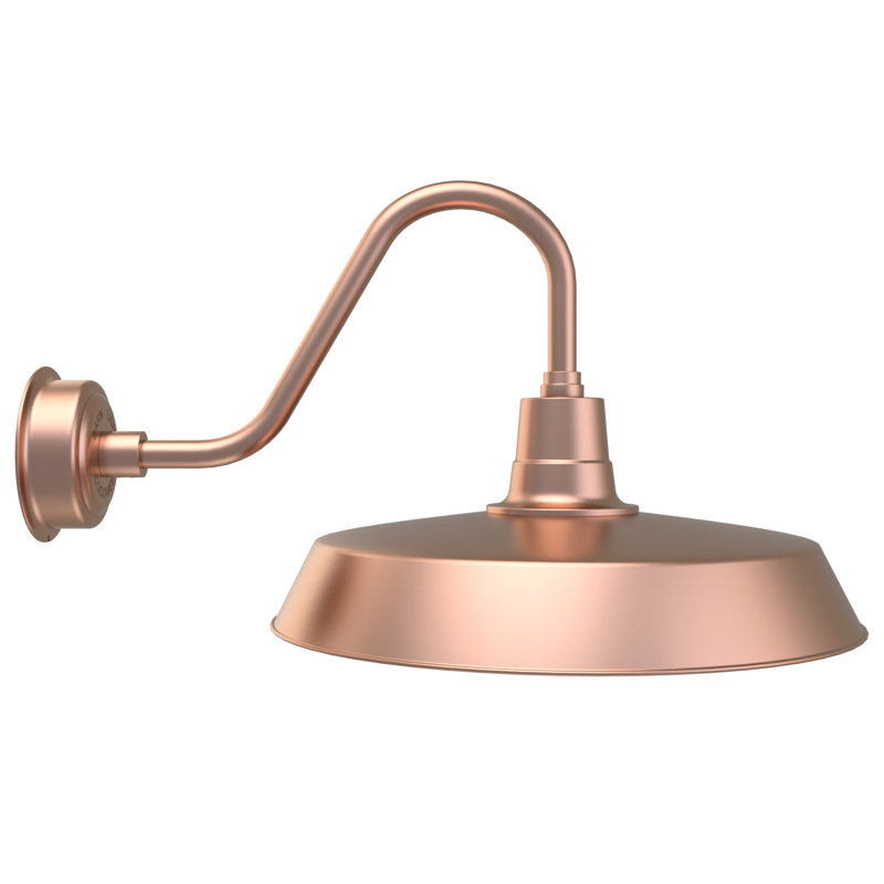 Luminaire de grange d’extérieur oldage, 20" H x 21" W x 18.25" D, Cuivre uni