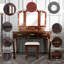 Ensemble coiffeuse et tabouret Mandi