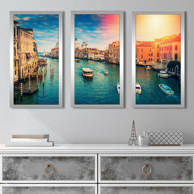 «Venice, Italy», reproduction de 3 pièces sur acrylique