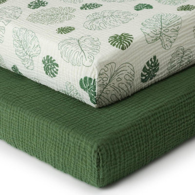 Ensemble de draps en mousseline de coton pour lit de bébé